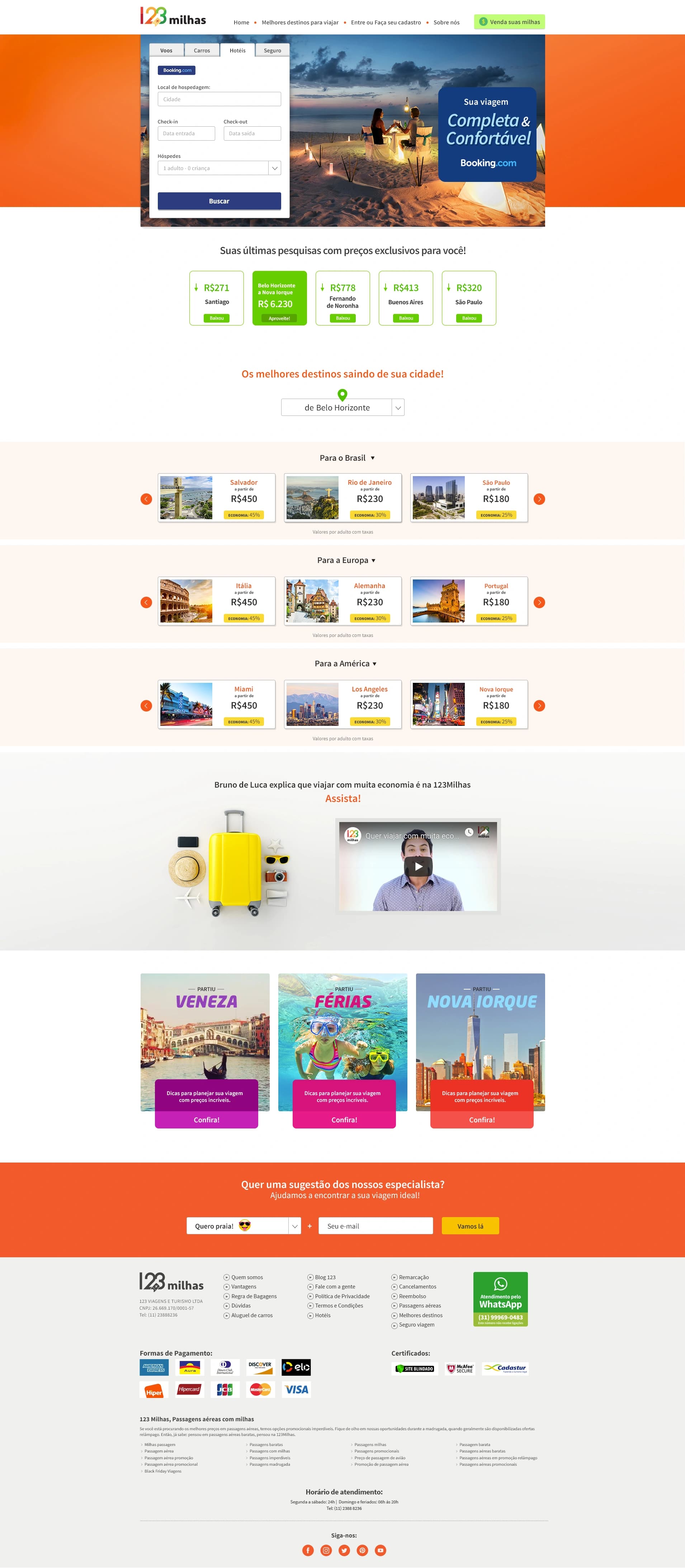 Integração com o Booking no produto 123milhas (imagem 3 de 11).